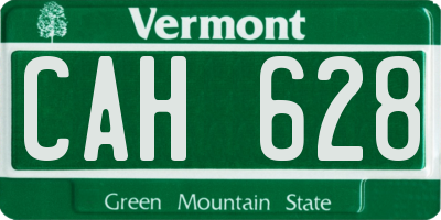 VT license plate CAH628