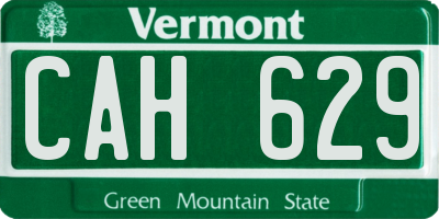 VT license plate CAH629