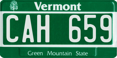 VT license plate CAH659
