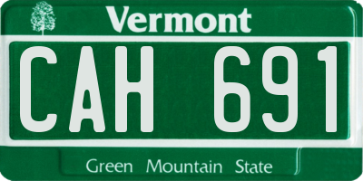 VT license plate CAH691