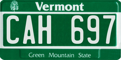 VT license plate CAH697