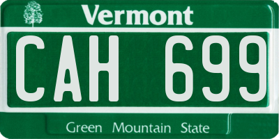 VT license plate CAH699