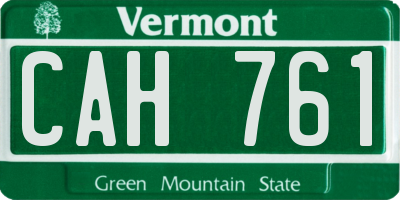 VT license plate CAH761