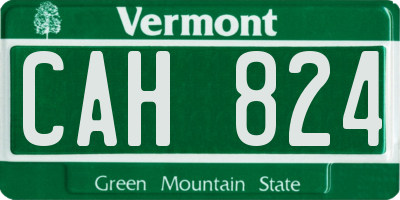 VT license plate CAH824