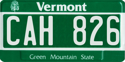 VT license plate CAH826