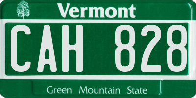 VT license plate CAH828