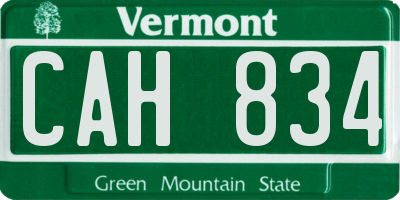 VT license plate CAH834