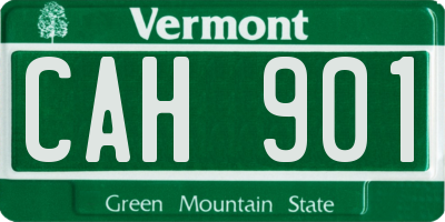 VT license plate CAH901
