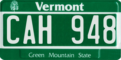 VT license plate CAH948