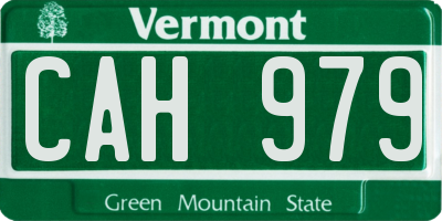 VT license plate CAH979