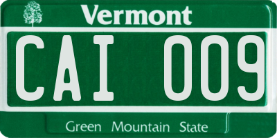 VT license plate CAI009