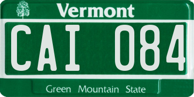 VT license plate CAI084