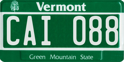 VT license plate CAI088