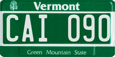 VT license plate CAI090