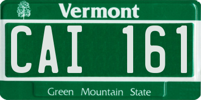 VT license plate CAI161