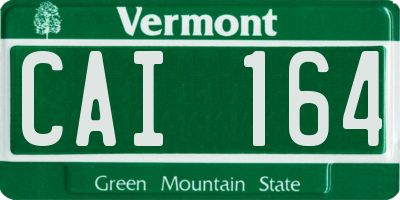 VT license plate CAI164