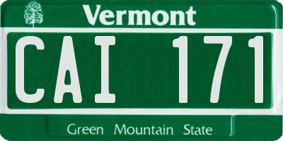 VT license plate CAI171
