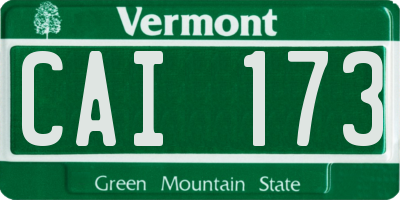 VT license plate CAI173