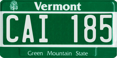 VT license plate CAI185