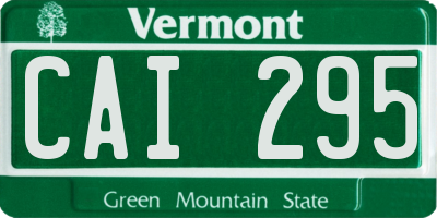 VT license plate CAI295