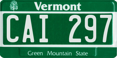 VT license plate CAI297