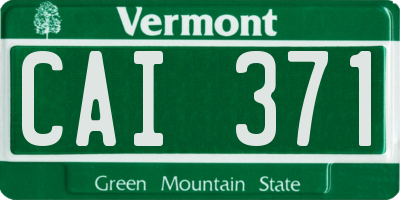 VT license plate CAI371