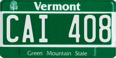 VT license plate CAI408