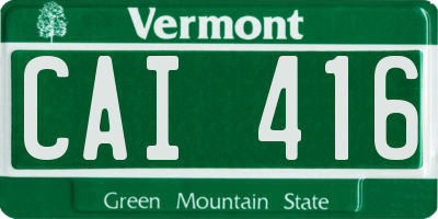 VT license plate CAI416