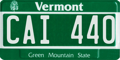 VT license plate CAI440