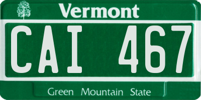 VT license plate CAI467