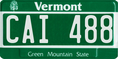 VT license plate CAI488