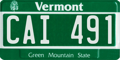 VT license plate CAI491
