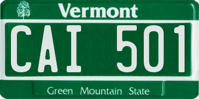 VT license plate CAI501