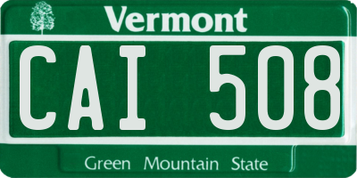 VT license plate CAI508