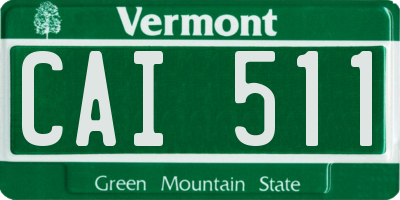 VT license plate CAI511