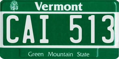 VT license plate CAI513