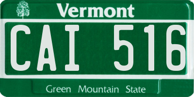 VT license plate CAI516