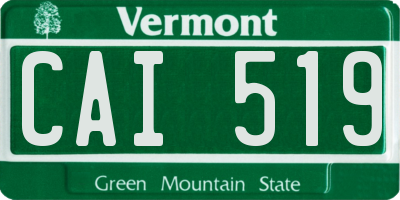 VT license plate CAI519