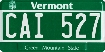 VT license plate CAI527