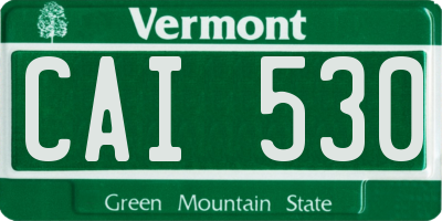 VT license plate CAI530