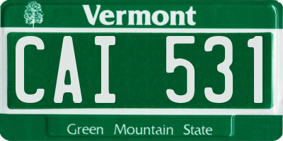 VT license plate CAI531