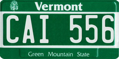 VT license plate CAI556
