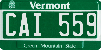 VT license plate CAI559