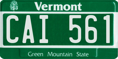 VT license plate CAI561