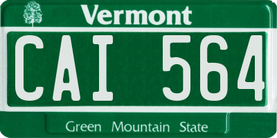 VT license plate CAI564