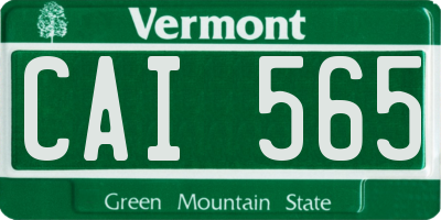 VT license plate CAI565