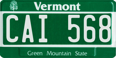 VT license plate CAI568