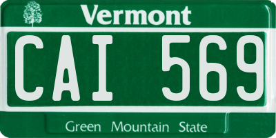 VT license plate CAI569