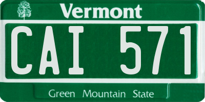 VT license plate CAI571