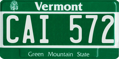 VT license plate CAI572